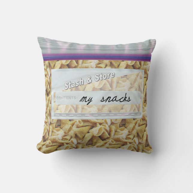 Bag of Snacks Decorative Throw Pillow (Front)