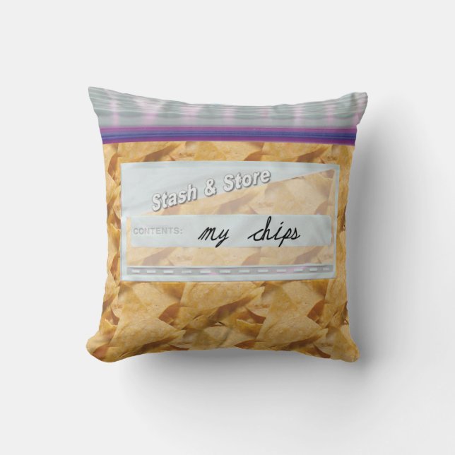 Bag of Tortilla Chips Decorative Throw Pillow (Front)