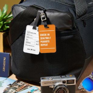 BAG TAG - Check In, Peanuts, Repeat