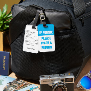 BAG TAG - If Found: Please wash & return