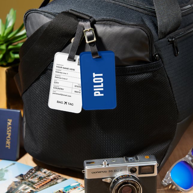 BAG TAG - PILOT (Front & Back)