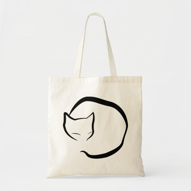 Bag with an sleeping cat in four lines (Front)