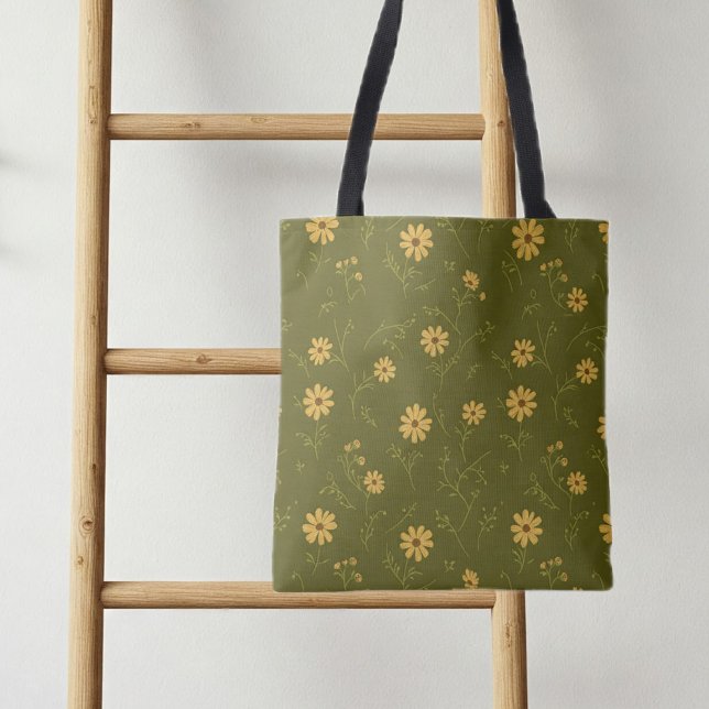Bag with daisies, shopping bag with charming  (Creator Uploaded)