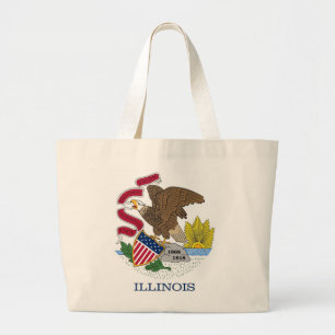 Bag with Flag of  Illinois State - USA