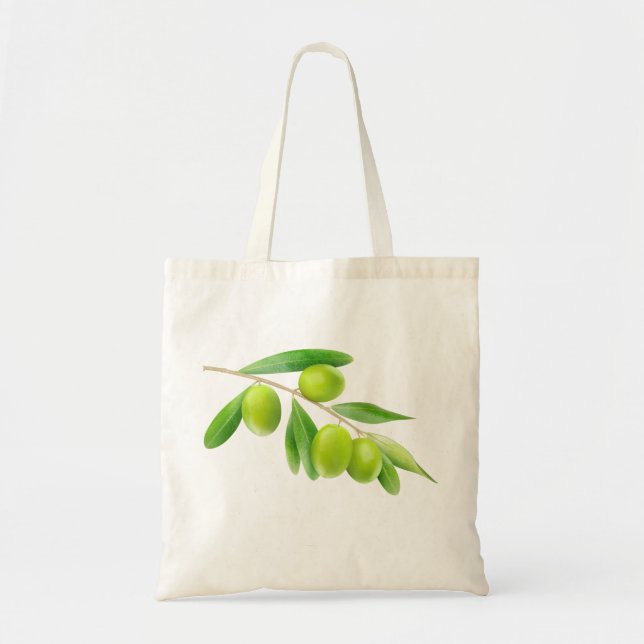 Bag with green olives branch (Front)