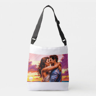 bag with romantic print of two lovers