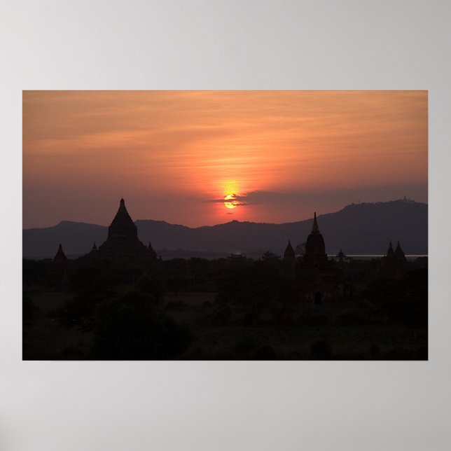 Bagan Sunset Poster (Front)