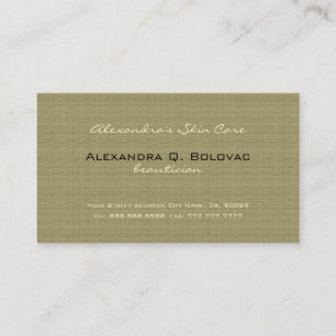 Bage & White Simple Linen Texture Business Card