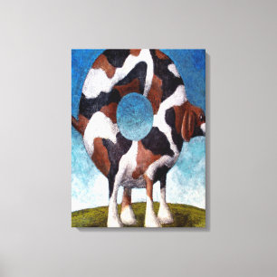 Bagel-Beagle Painting Gift Canvas Print