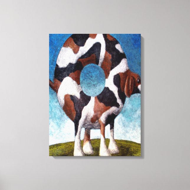 Bagel-Beagle Painting Gift Canvas Print (Front)
