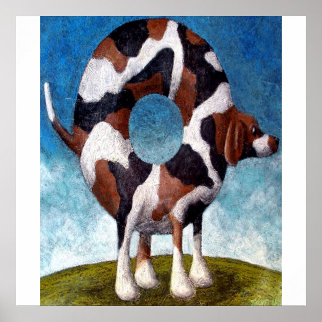 Bagel-Beagle Painting Gift Poster (Front)