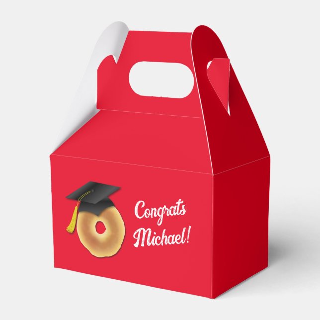 Bagel Breakfast Brunch Graduation Party Favour Box (Front Side)