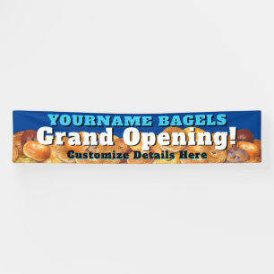 Bagel Business Banner Customisable Grand Opening