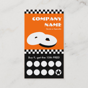 bagel checkers punchcard loyalty card