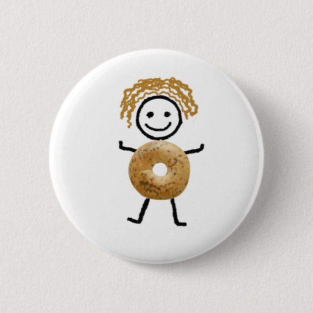Bagel Kid 6 Cm Round Badge (Front)