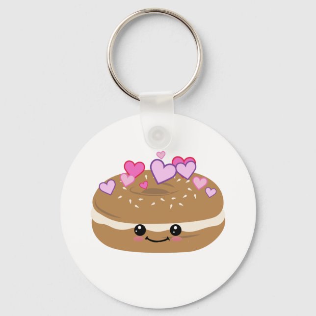 Bagel Lover Bagel Buddies Key Ring (Front)