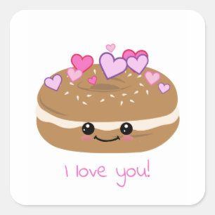 Bagel Lover Bagel Buddies Square Sticker