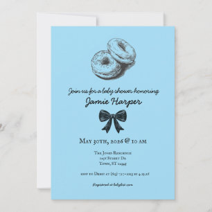 Bagel on Board Baby Shower Invite