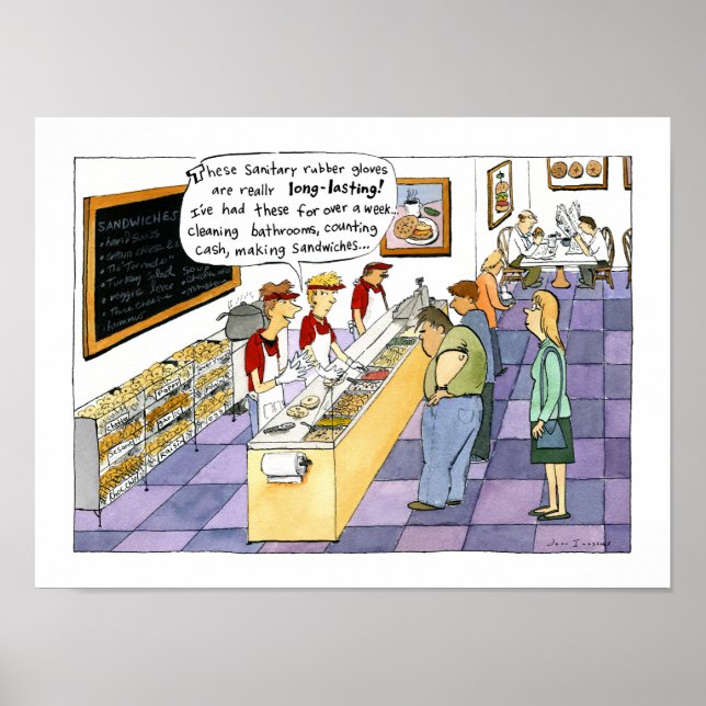 Bagel Shop Cartoon Poster (Front)