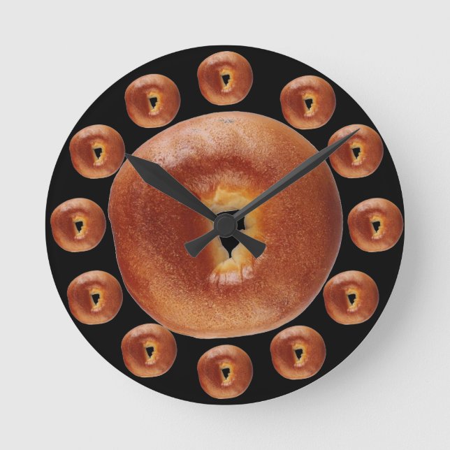 Bagel Time Round Clock (Front)