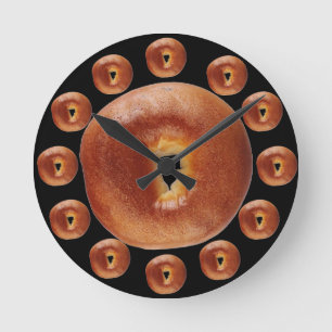 Bagel Time Round Clock