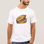 Bagel w/ Cream Cheese and Lox Bagels Breakfast Tee<br><div class="desc">Tee shirt features an original marker illustration of a plain bagel topped with cream cheese,  capers,  red onions,  and lox. A New York deli breakfast classic!</div>
