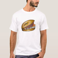 Bagel w/ Cream Cheese and Lox Bagels Breakfast Tee