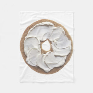 Bagel with Cream Cheese Fleece Blanket