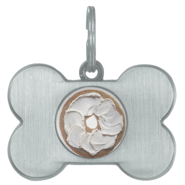 Bagel with Cream Cheese Pet ID Tag (Front)