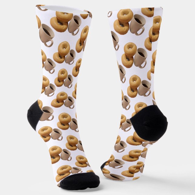 Bagels and Coffee Socks (Angled)