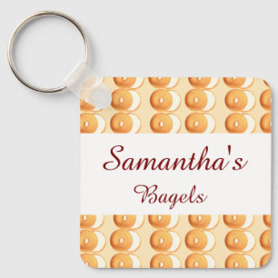 Bagels and cream key ring