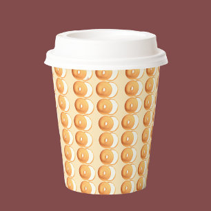 Bagels and cream paper cups