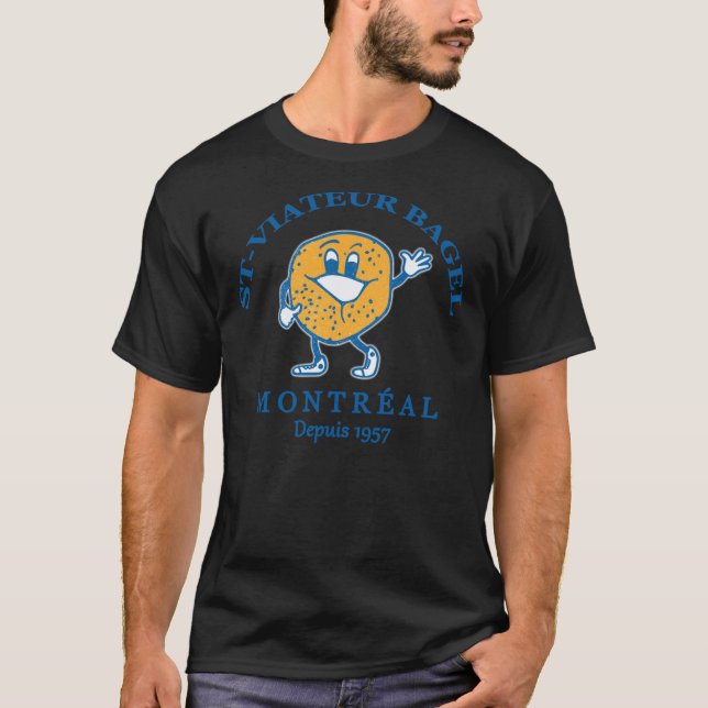 Bagels Are booming ST Viateur Bagel Montreal Depui T-Shirt (Front)