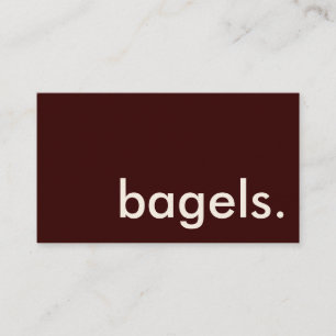 bagels. (colour customisable) business card