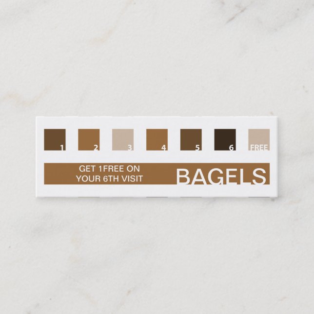 BAGELS customer appreciation (mod squares) Loyalty Card (Front)