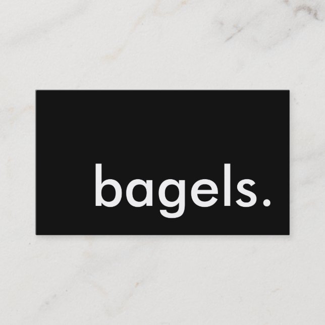 bagels. loyalty punch card (Front)