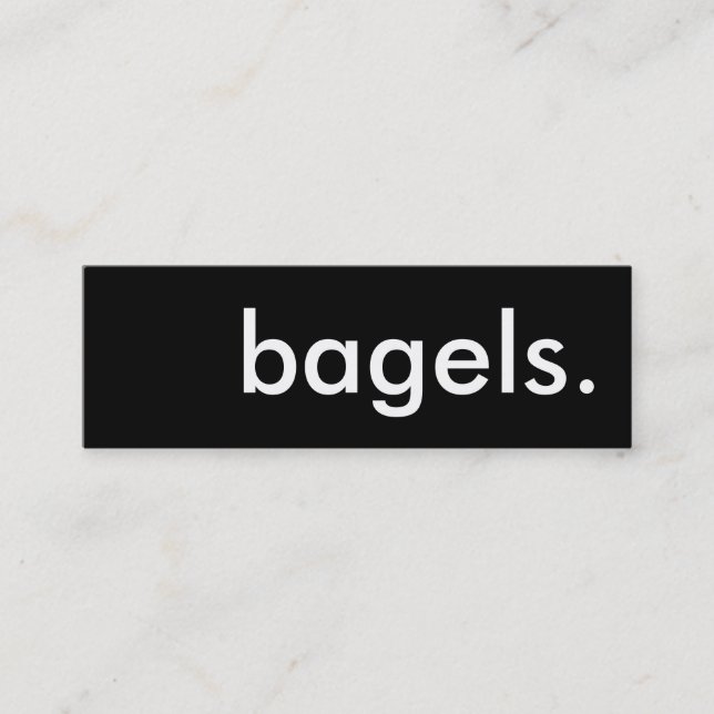 bagels. loyalty punch card (Front)