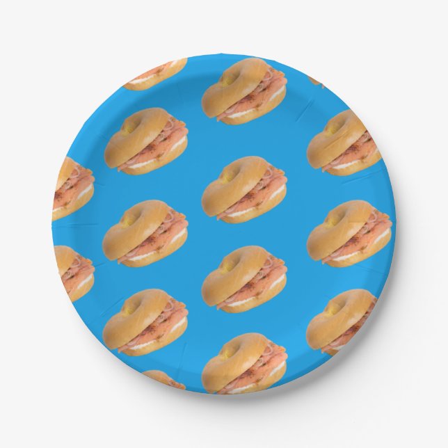 Bagels Make Everything Better Jewish Deli Brunch Paper Plate (Front)
