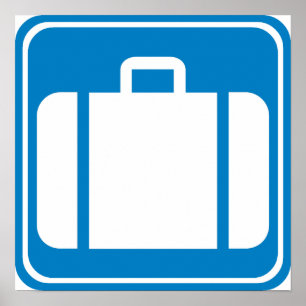 Baggage Check / Claim Highway Sign