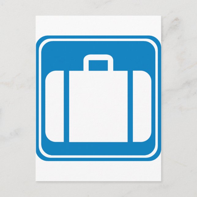 Baggage Check / Claim Highway Sign Postcard (Front)
