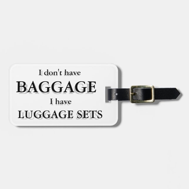 Baggage Luggage Tag Customisable (Front Horizontal)