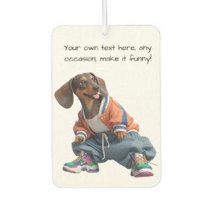 Baggy Clothes Dachshund Car Air Freshener