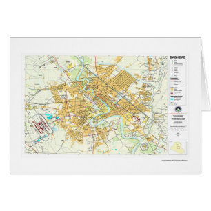 Baghdad City Iraq Map - 2003