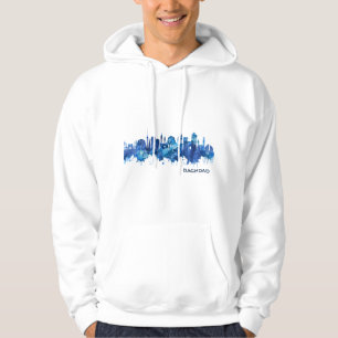 Baghdad Iraq Skyline Blue Hoodie