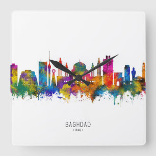 Baghdad Iraq Square Wall Clock