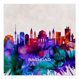 Baghdad Skyline Poster