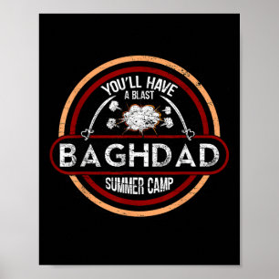 Baghdad Summer Camp _ Iraq War Veteran Military Poster