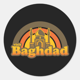 Baghdad Super Retro Classic Round Sticker