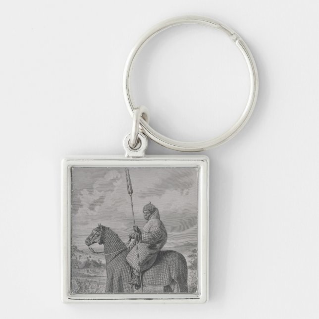 Baghirmi trooper in quilted armour key ring (Front)