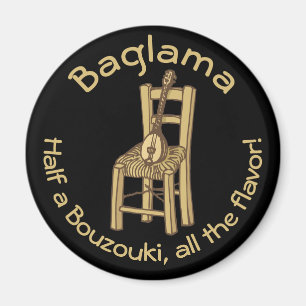 Baglama on Chair Magnet